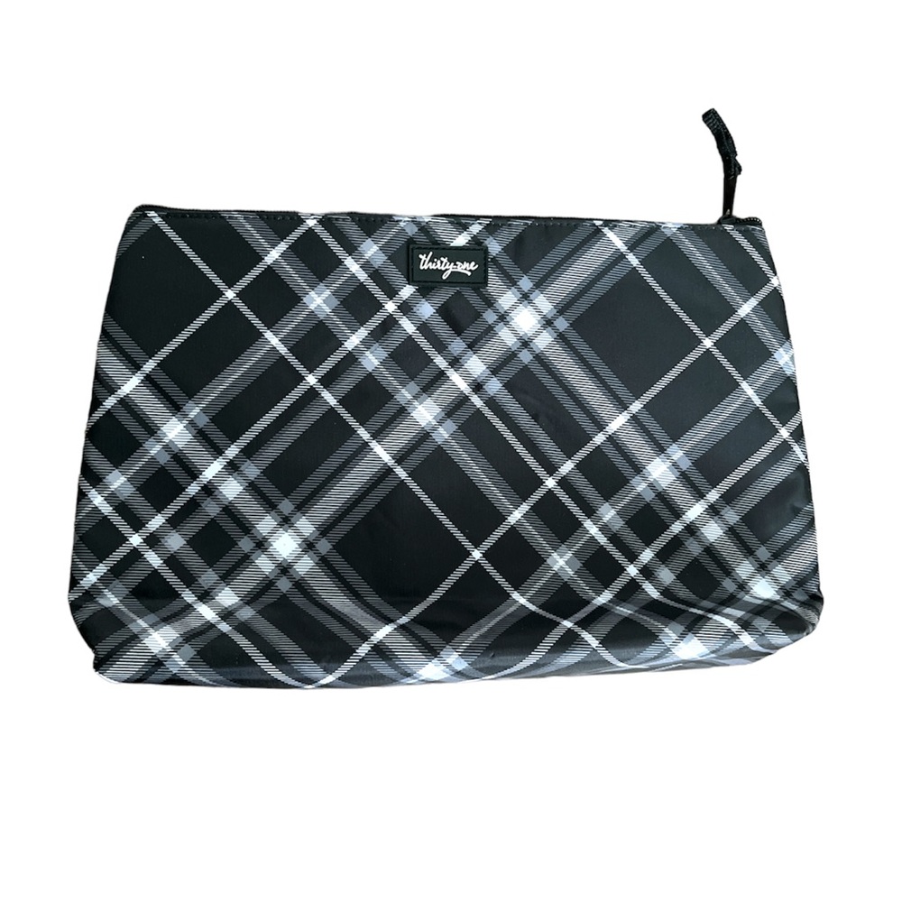 Thirty-One Insulated Zipper Pouch in Pick Me Plaid